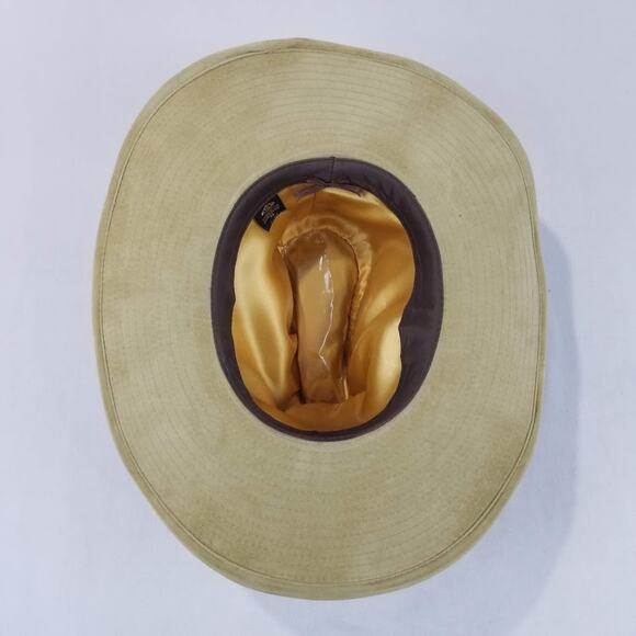 Scala Western Cowboy Rancher Hat Southwest Band Tan Wide Brim Mens M 7–7⅛ - Picture 8 of 9